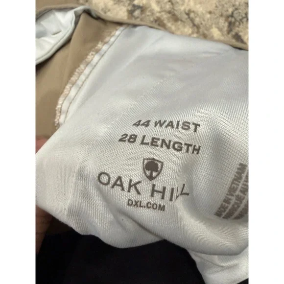 Oak Hill Mens Straight Fit Tech Pant Lot of 2 Khaki Grey 44x28 DXL Business - Picture 4 of 16